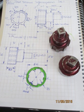 Bosquejo herramientas, medidas no corresponde a herramienta real